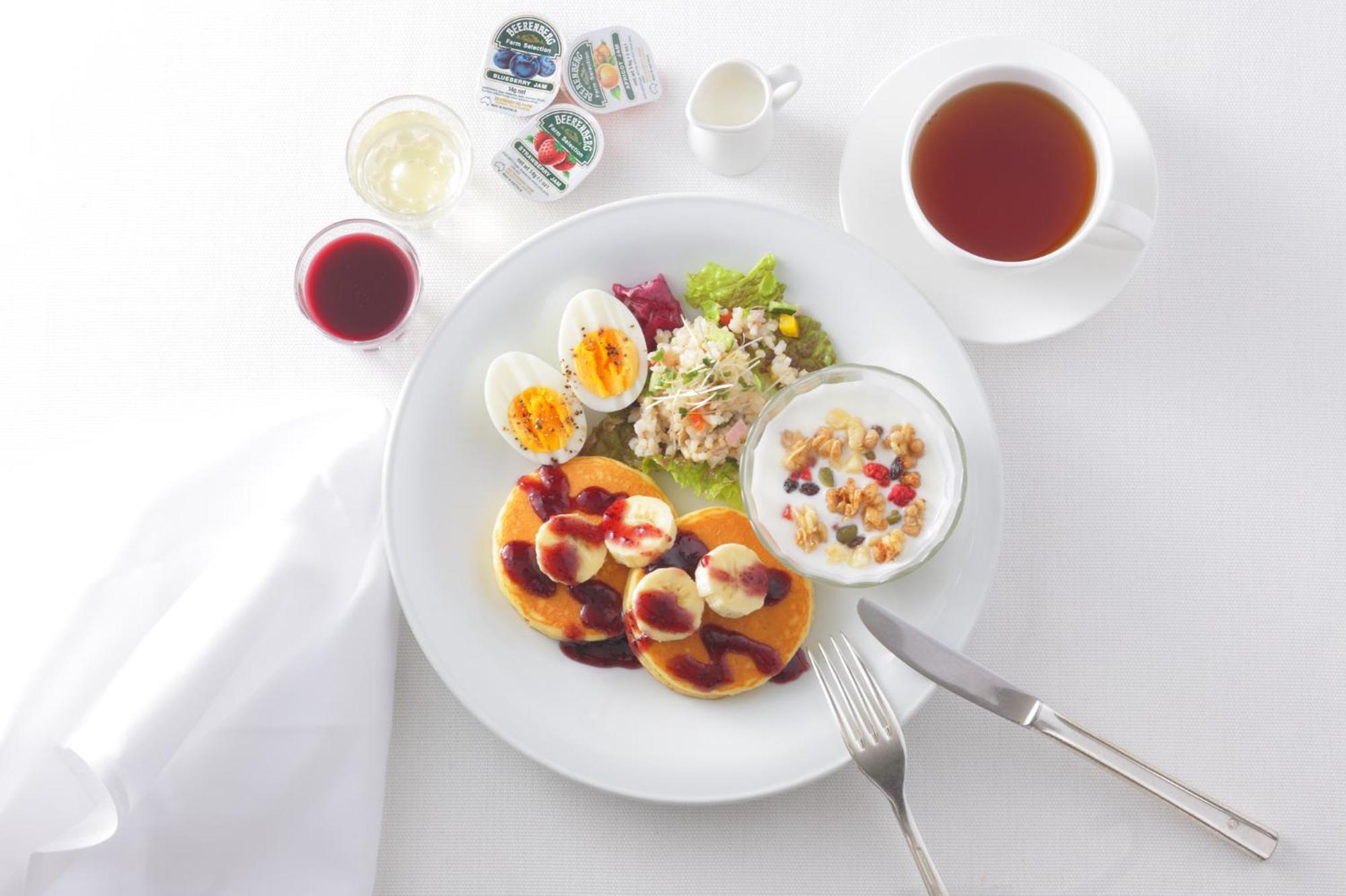 Hotel New Otani Ósaka Exteriér fotografie A typical breakfast